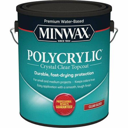 MINWAX Polycrylic 1 Gal. Gloss Water Based Protective Finish 15555000